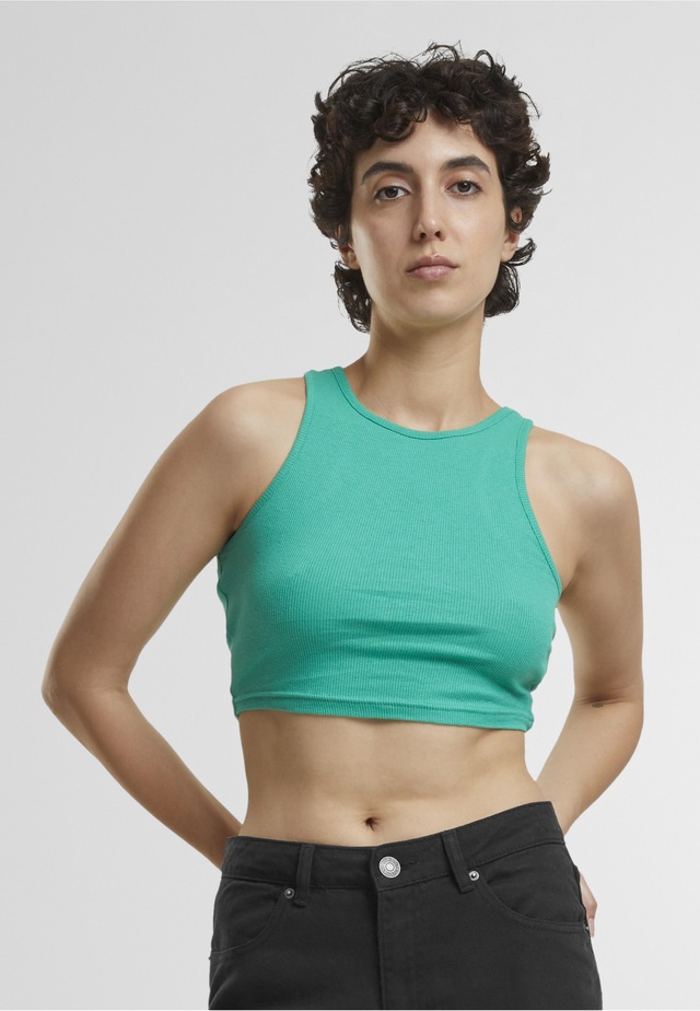 URBAN CLASSICS Tanktop »Urban Classics Damen Ladies Cropped Rib Top« 1 Stk.