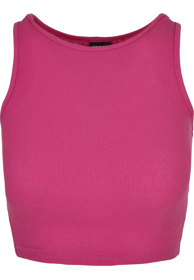 URBAN CLASSICS Tanktop »Urban Classics Damen Ladies Cropped Rib Top« 1 Stk.