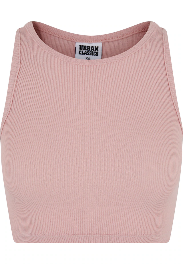 URBAN CLASSICS Tanktop »Urban Classics Damen Ladies Cropped Rib Top« 1 Stk.