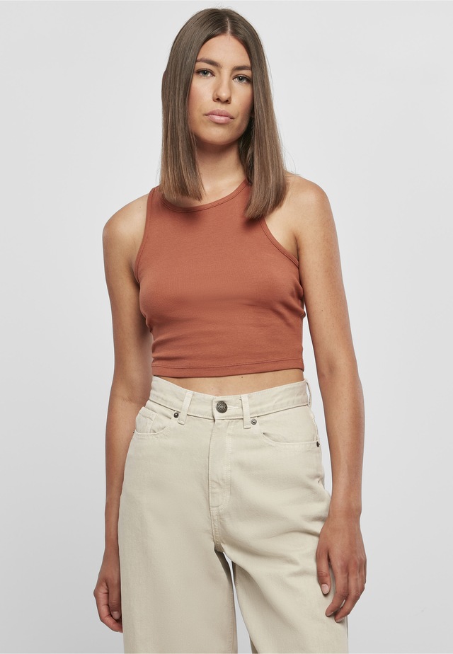URBAN CLASSICS Tanktop »Urban Classics Damen Ladies Cropped Rib Top« 1 Stk.
