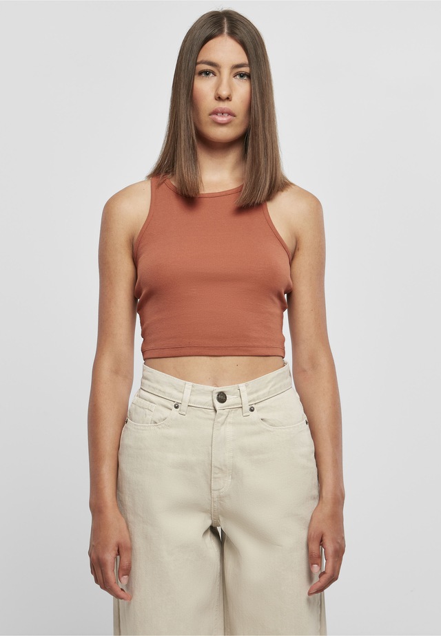 URBAN CLASSICS Tanktop »Urban Classics Damen Ladies Cropped Rib Top« 1 Stk.