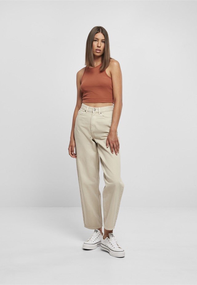URBAN CLASSICS Tanktop »Urban Classics Damen Ladies Cropped Rib Top« 1 Stk.