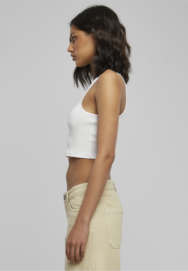 URBAN CLASSICS Tanktop »Urban Classics Damen Ladies Cropped Rib Top« 1 Stk.