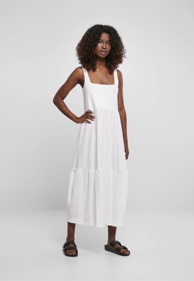 URBAN CLASSICS Shirtkleid »Urban Classics Damen Ladies 7/8 Length Valance Summer Dress« 1 Stk. tlg.