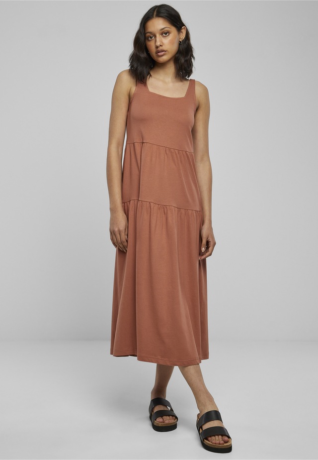 URBAN CLASSICS Shirtkleid »Urban Classics Damen Ladies 7/8 Length Valance Summer Dress« 1 Stk. tlg.
