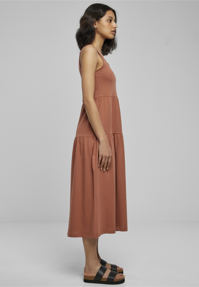 URBAN CLASSICS Shirtkleid »Urban Classics Damen Ladies 7/8 Length Valance Summer Dress« 1 Stk. tlg.