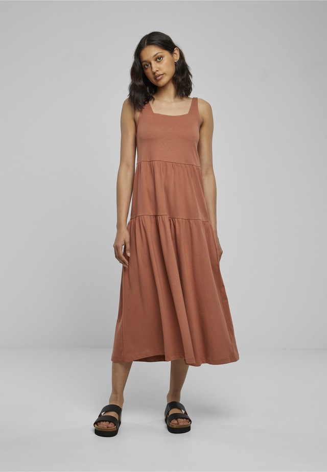 URBAN CLASSICS Shirtkleid »Urban Classics Damen Ladies 7/8 Length Valance Summer Dress« 1 Stk. tlg.