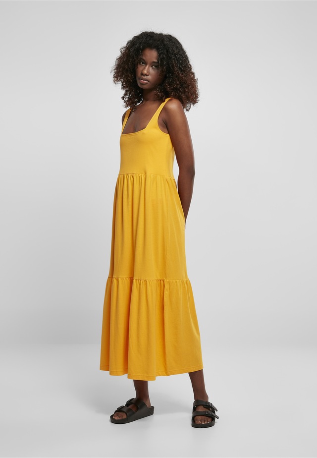 URBAN CLASSICS Shirtkleid »Urban Classics Damen Ladies 7/8 Length Valance Summer Dress« 1 Stk. tlg.