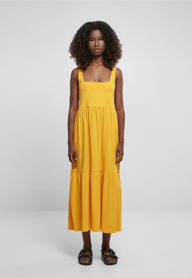 URBAN CLASSICS Shirtkleid »Urban Classics Damen Ladies 7/8 Length Valance Summer Dress« 1 Stk. tlg.