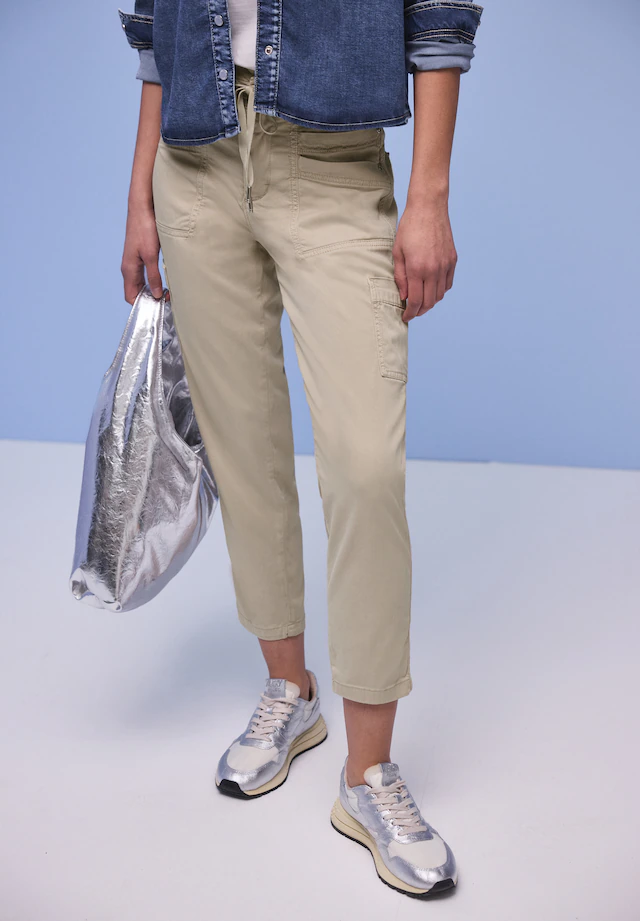 STREET ONE Jogger Pants »Style Bonny« mit Cargo-Taschen und Kordelzug