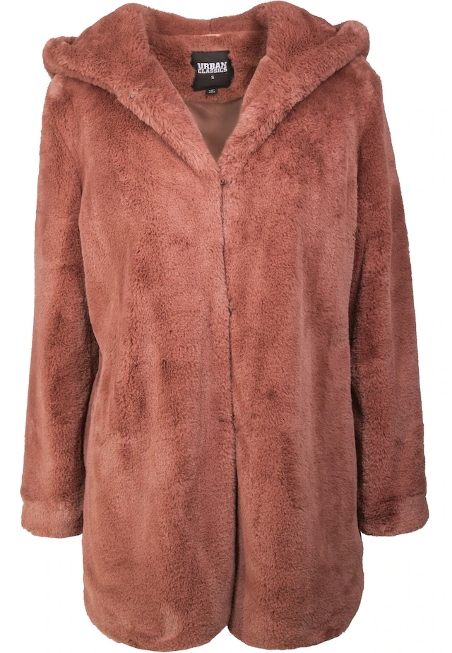 URBAN CLASSICS Parka »Urban Classics Damen Ladies Hooded Teddy Coat« 1 Stk. tlg. ohne Kapuze