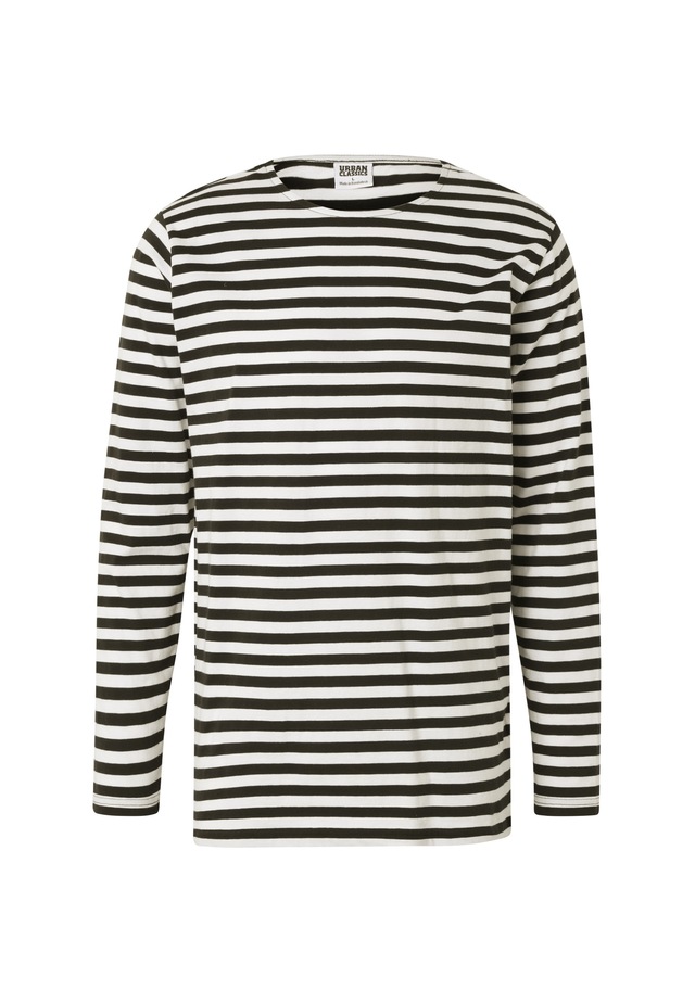 URBAN CLASSICS Langarmshirt »Urban Classics Herren Regular Stripe LS« 1 Stk.