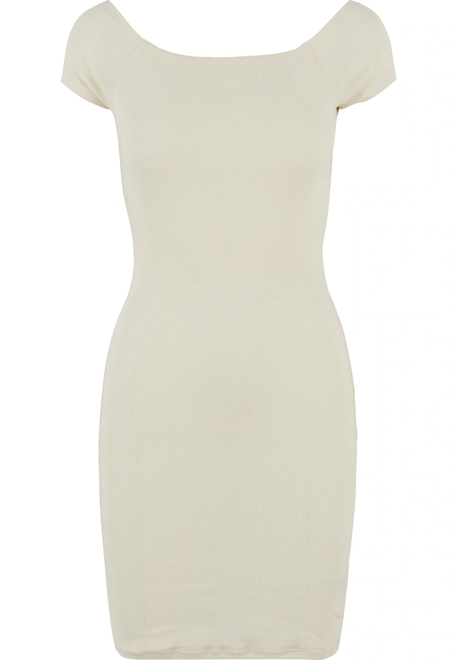 URBAN CLASSICS Shirtkleid »Urban Classics Damen Ladies Off Shoulder Rib Dress« 1 tlg.