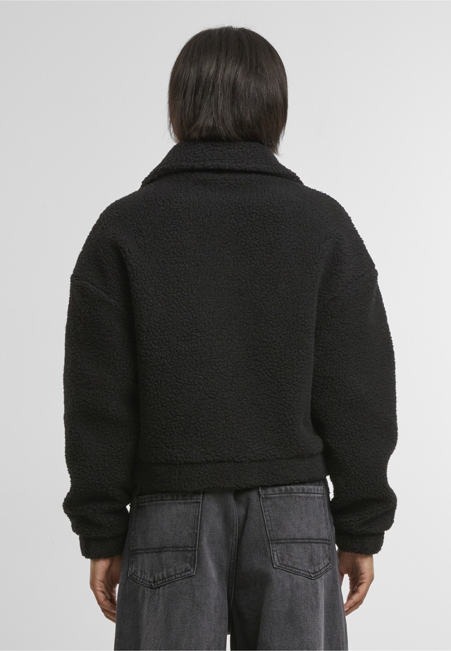 URBAN CLASSICS Allwetterjacke »Urban Classics Ladies Short Sherpa Button Jacket« 1 Stk. tlg. ohne Kapuze