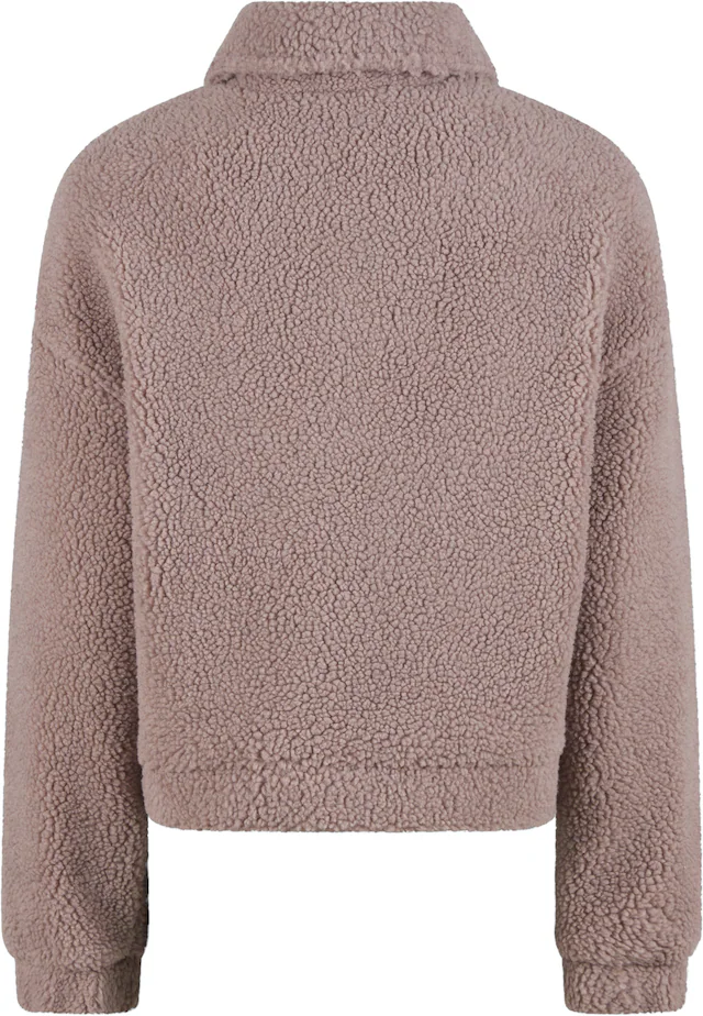 URBAN CLASSICS Allwetterjacke »Urban Classics Ladies Short Sherpa Button Jacket« 1 Stk. tlg. ohne Kapuze