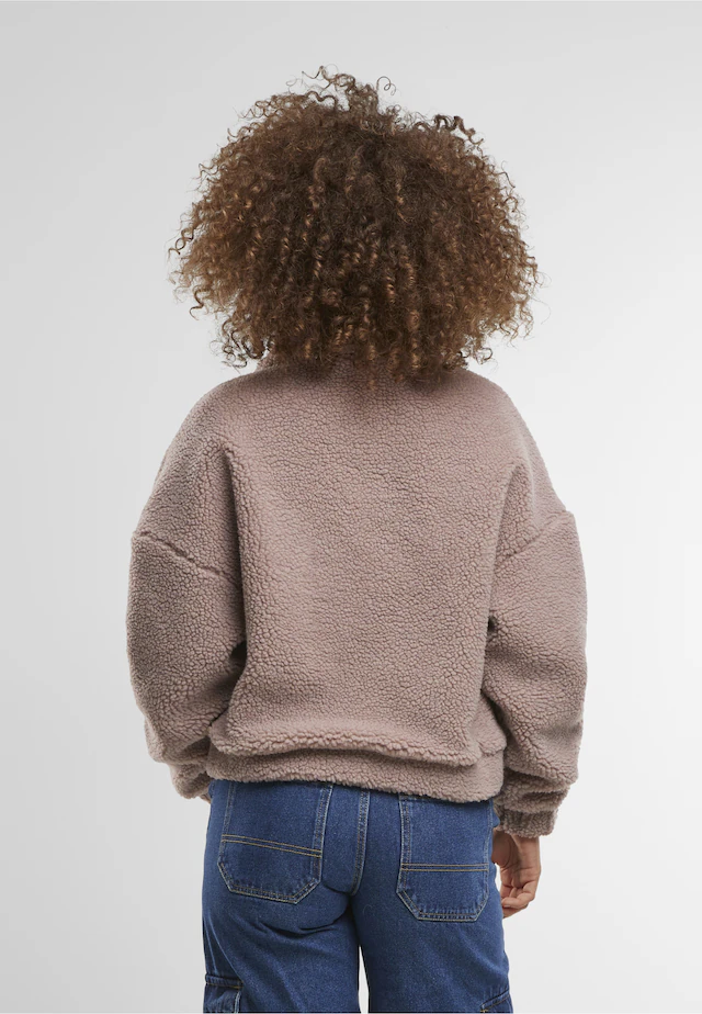 URBAN CLASSICS Allwetterjacke »Urban Classics Ladies Short Sherpa Button Jacket« 1 Stk. tlg. ohne Kapuze