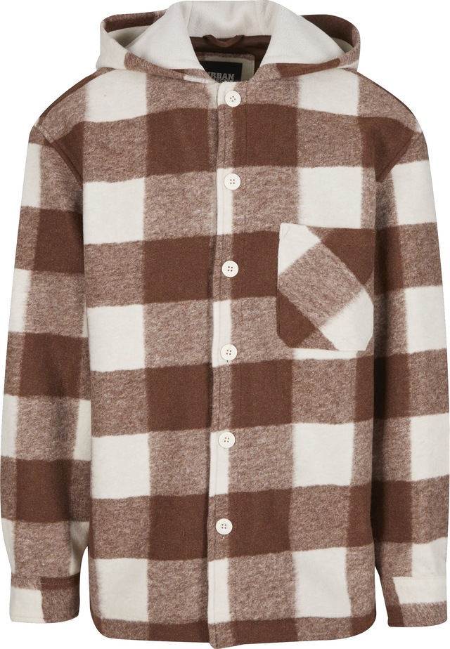 URBAN CLASSICS Langmantel »Urban Classics Big Check Jacket With Hood«