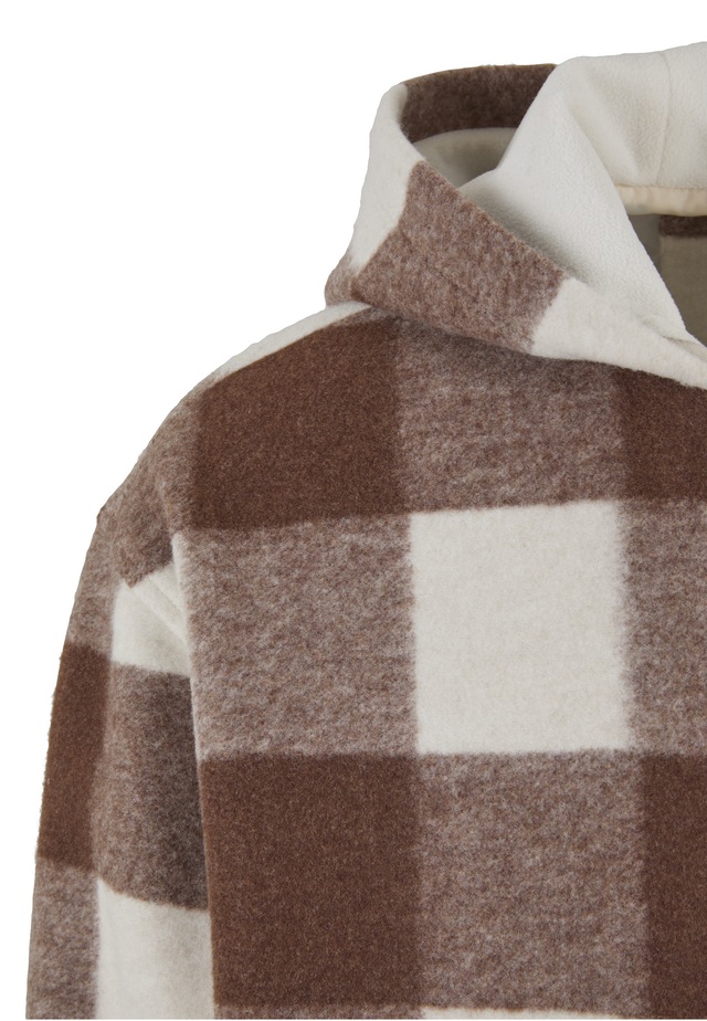 URBAN CLASSICS Langmantel »Urban Classics Big Check Jacket With Hood«