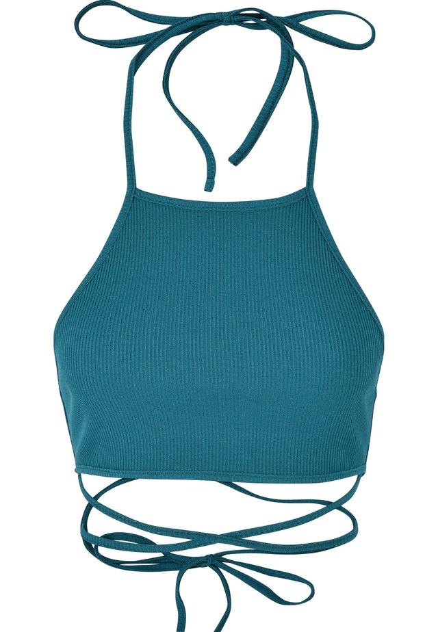 URBAN CLASSICS Tanktop »Urban Classics Damen Ladies Rib Trapeze Cropped Top« 1