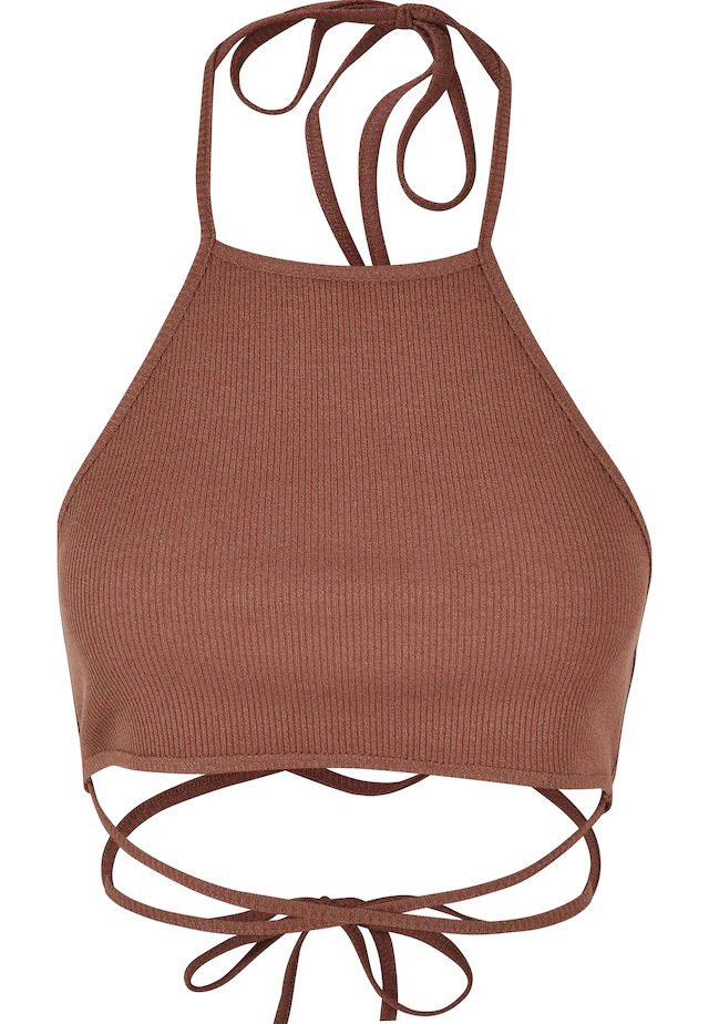 URBAN CLASSICS Tanktop »Urban Classics Damen Ladies Rib Trapeze Cropped Top« 1