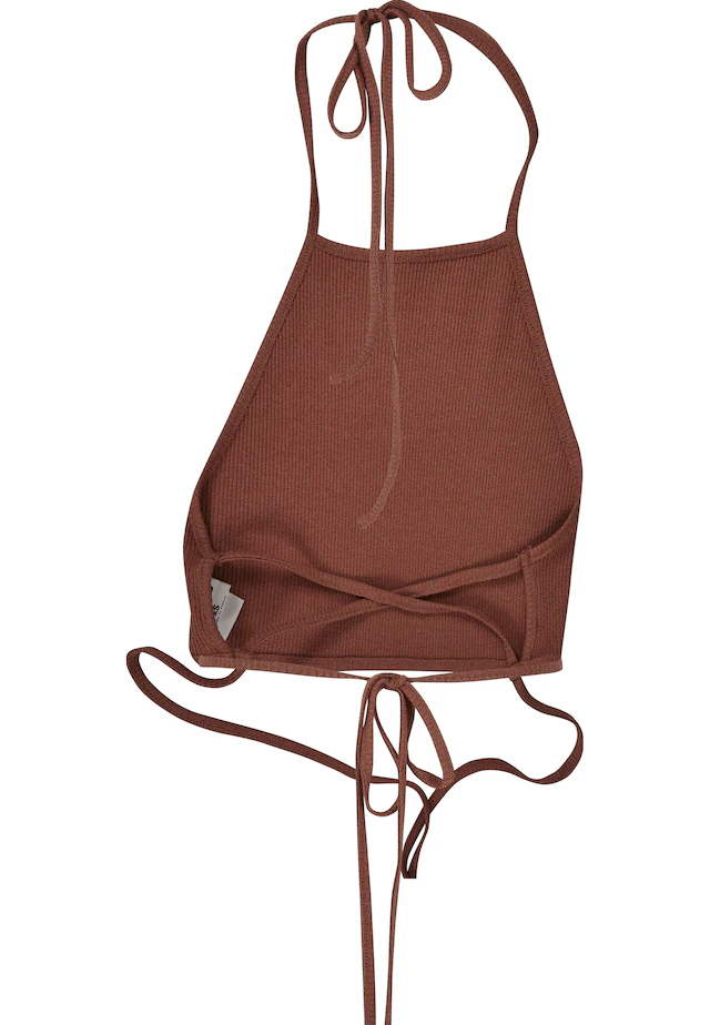 URBAN CLASSICS Tanktop »Urban Classics Damen Ladies Rib Trapeze Cropped Top« 1