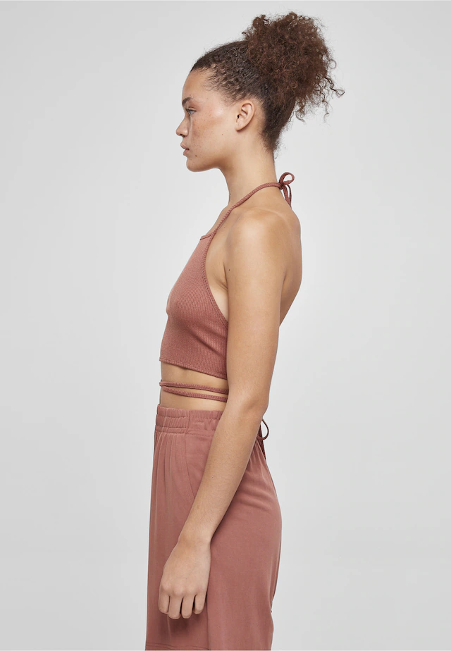 URBAN CLASSICS Tanktop »Urban Classics Damen Ladies Rib Trapeze Cropped Top« 1