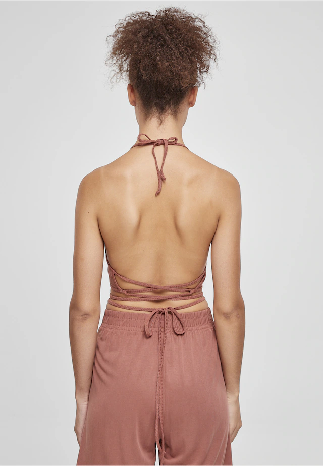 URBAN CLASSICS Tanktop »Urban Classics Damen Ladies Rib Trapeze Cropped Top« 1