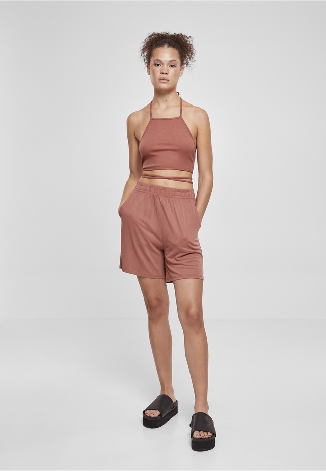 URBAN CLASSICS Tanktop »Urban Classics Damen Ladies Rib Trapeze Cropped Top« 1