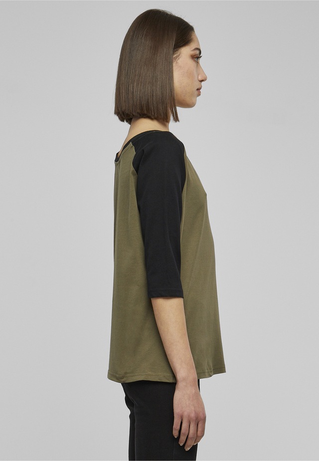 URBAN CLASSICS Kurzarmshirt »Urban Classics Damen Ladies 3/4 Contrast Raglan Tee« 1 Stk.
