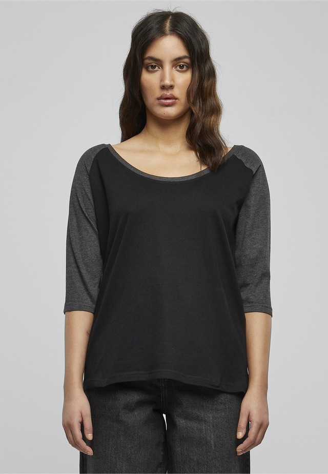 URBAN CLASSICS Kurzarmshirt »Urban Classics Damen Ladies 3/4 Contrast Raglan Tee« 1 Stk.