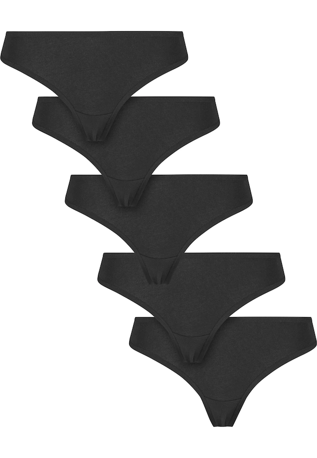 URBAN CLASSICS Panty »Urban Classics Ladies Basic Cotton Tanga 5-Pack«