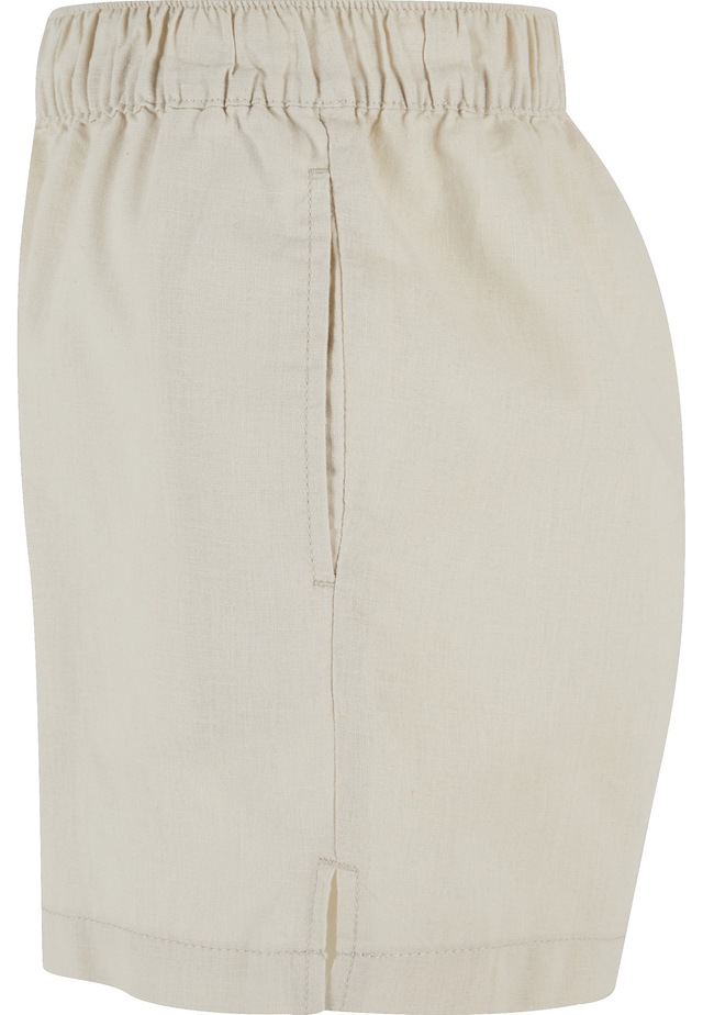 URBAN CLASSICS Shorts »Urban Classics Damen Ladies Linen Mixed Boxer Shorts«