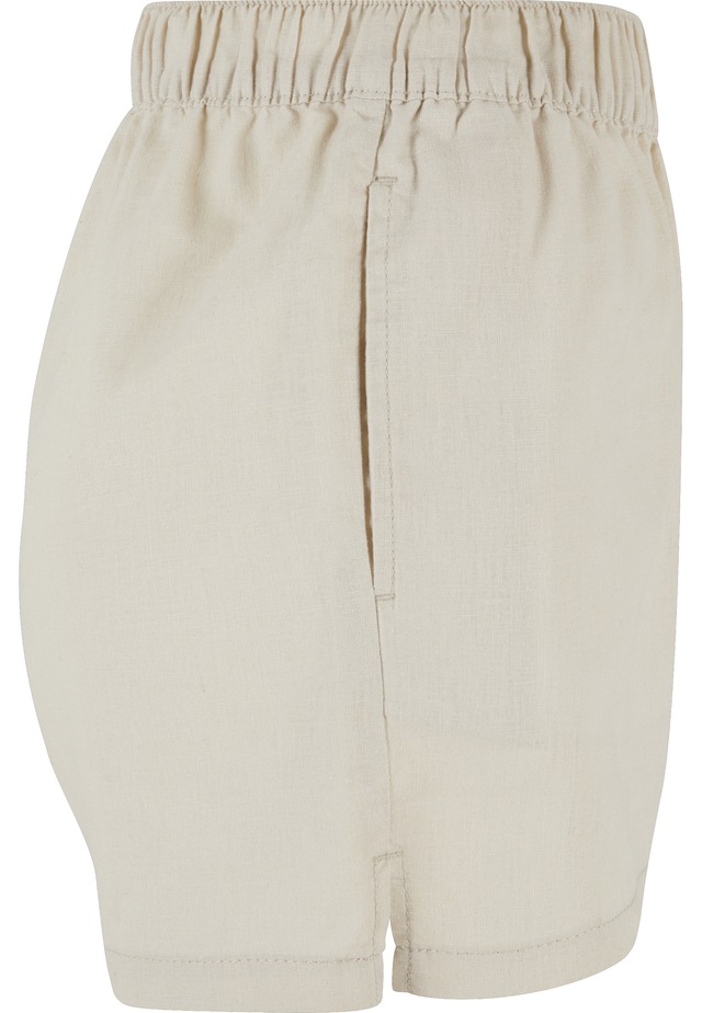 URBAN CLASSICS Shorts »Urban Classics Damen Ladies Linen Mixed Boxer Shorts«