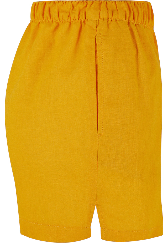 URBAN CLASSICS Shorts »Urban Classics Damen Ladies Linen Mixed Boxer Shorts«