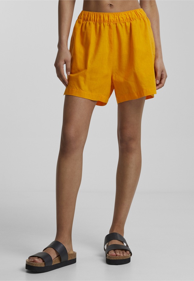 URBAN CLASSICS Shorts »Urban Classics Damen Ladies Linen Mixed Boxer Shorts«