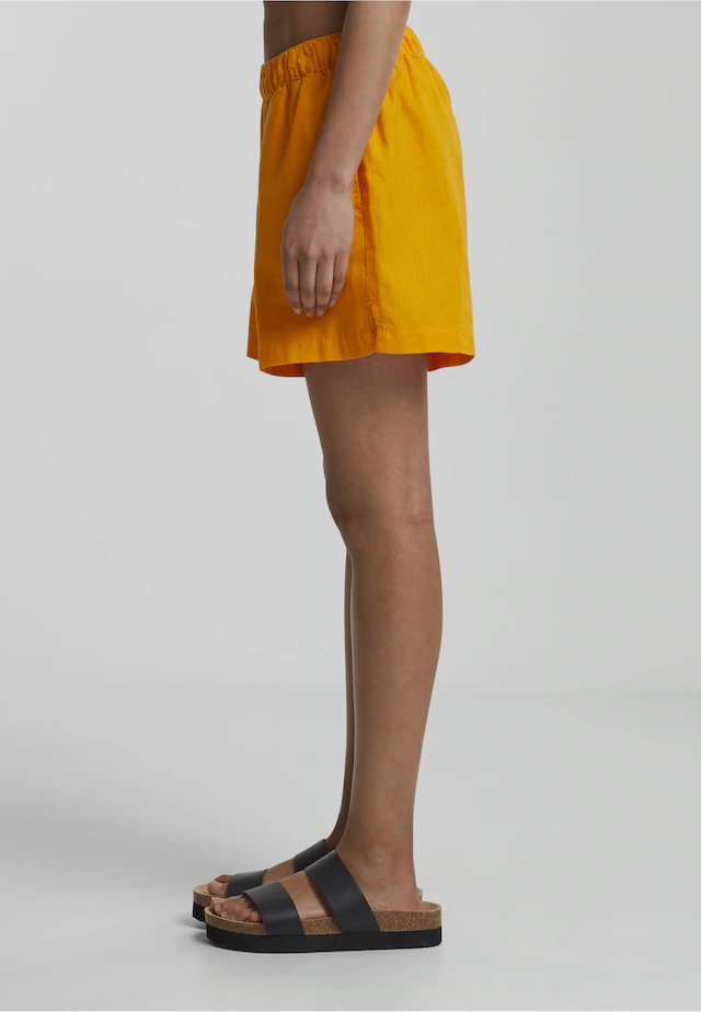 URBAN CLASSICS Shorts »Urban Classics Damen Ladies Linen Mixed Boxer Shorts«