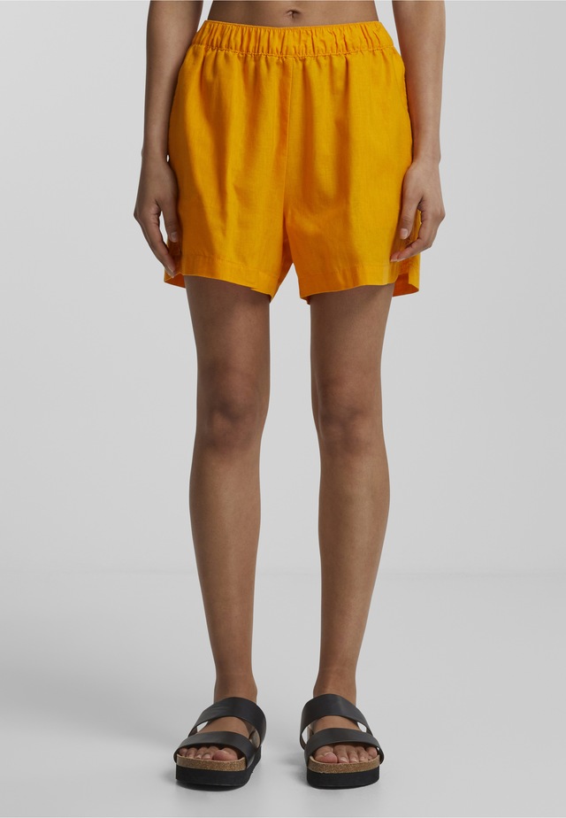 URBAN CLASSICS Shorts »Urban Classics Damen Ladies Linen Mixed Boxer Shorts«