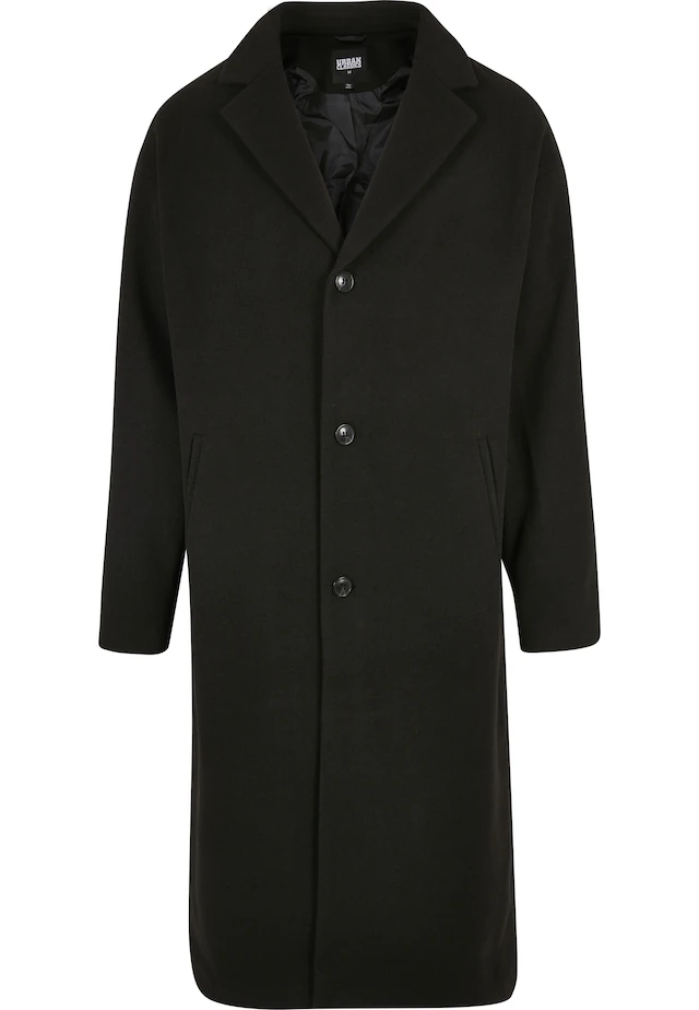 URBAN CLASSICS Cabanjacke »Urban Classics Herren Long Coat« 1 Stk. tlg. ohne Kapuze
