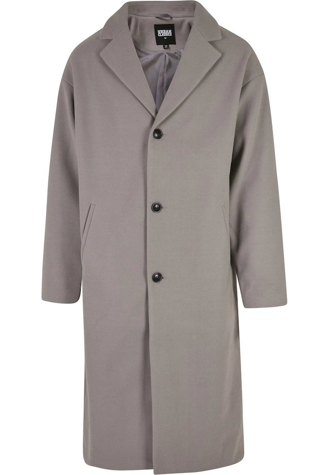 URBAN CLASSICS Cabanjacke »Urban Classics Herren Long Coat« 1 Stk. tlg. ohne Kapuze