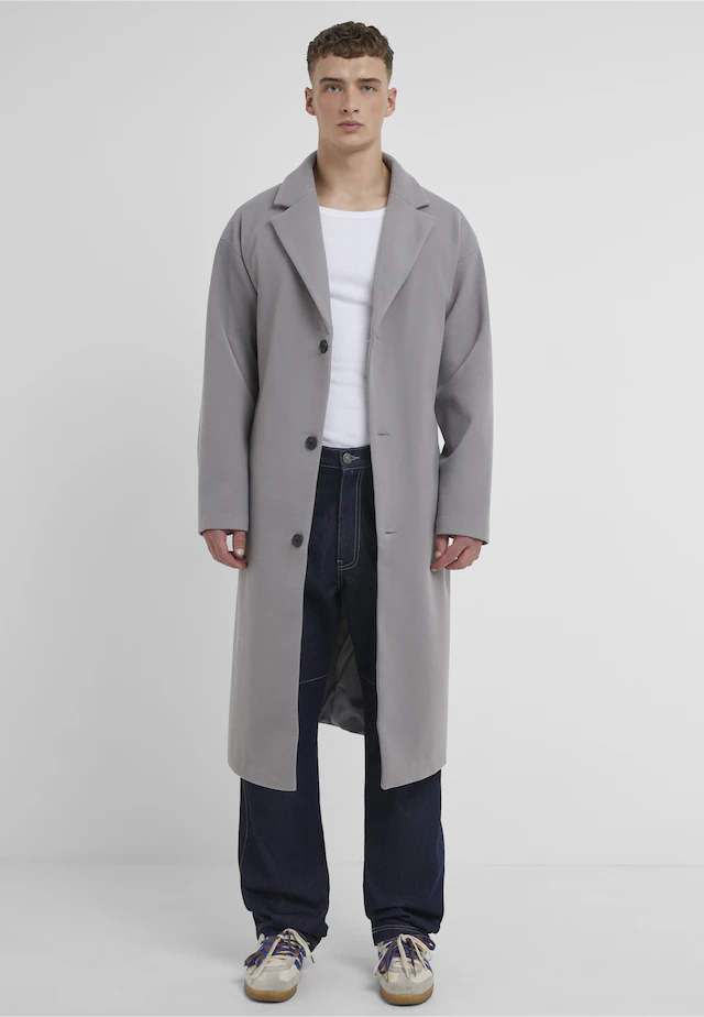 URBAN CLASSICS Cabanjacke »Urban Classics Herren Long Coat« 1 Stk. tlg. ohne Kapuze