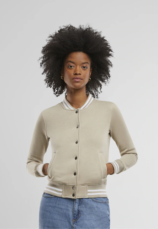 URBAN CLASSICS Funktionsmantel »Urban Classics Damen Ladies College Sweat Jacket«