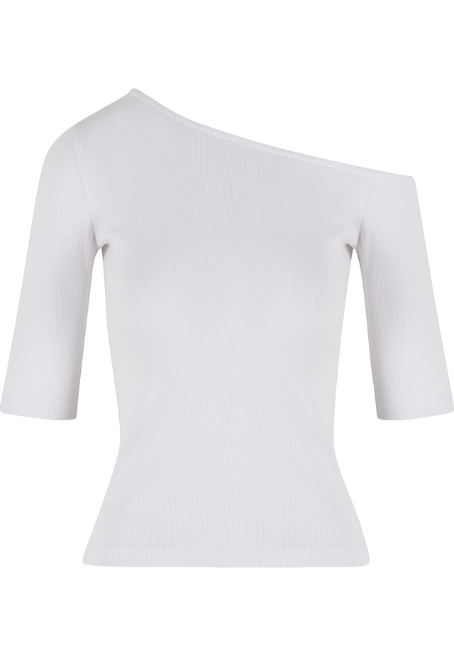 URBAN CLASSICS T-Shirt »Urban Classics Ladies Organic Asymmetric Rib Tee« 1 Stk.