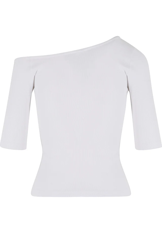 URBAN CLASSICS T-Shirt »Urban Classics Ladies Organic Asymmetric Rib Tee« 1 Stk.