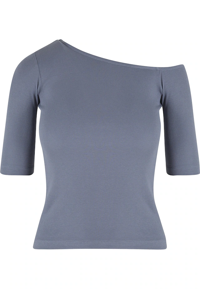 URBAN CLASSICS T-Shirt »Urban Classics Ladies Organic Asymmetric Rib Tee« 1 Stk.