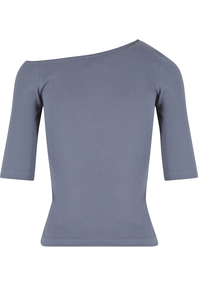 URBAN CLASSICS T-Shirt »Urban Classics Ladies Organic Asymmetric Rib Tee« 1 Stk.
