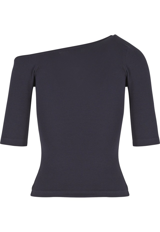 URBAN CLASSICS T-Shirt »Urban Classics Ladies Organic Asymmetric Rib Tee« 1 Stk.