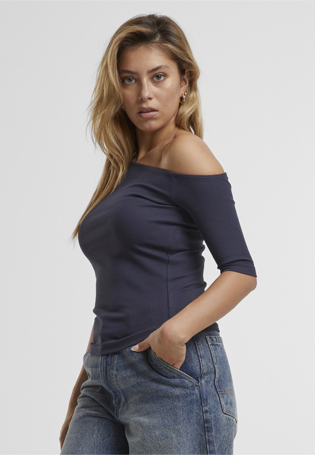 URBAN CLASSICS T-Shirt »Urban Classics Ladies Organic Asymmetric Rib Tee« 1 Stk.