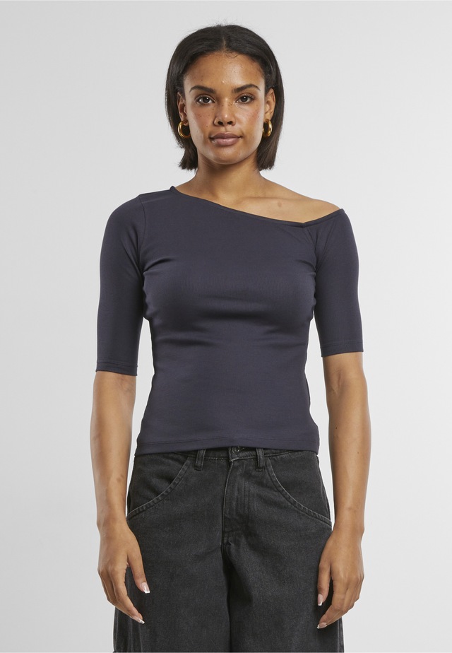 URBAN CLASSICS T-Shirt »Urban Classics Ladies Organic Asymmetric Rib Tee« 1 Stk.
