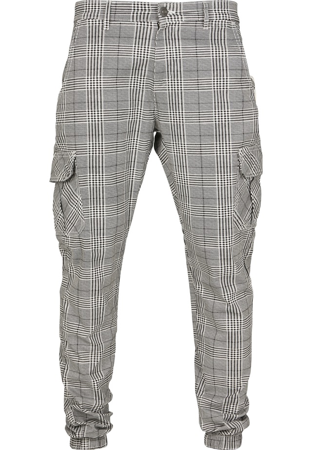 URBAN CLASSICS Cargohose »Urban Classics Herren AOP Glencheck Cargo Jog Pants«