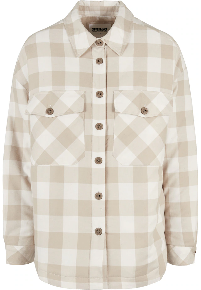 URBAN CLASSICS Langmantel »Urban Classics Damen Ladies Flanell Padded Overshirt«